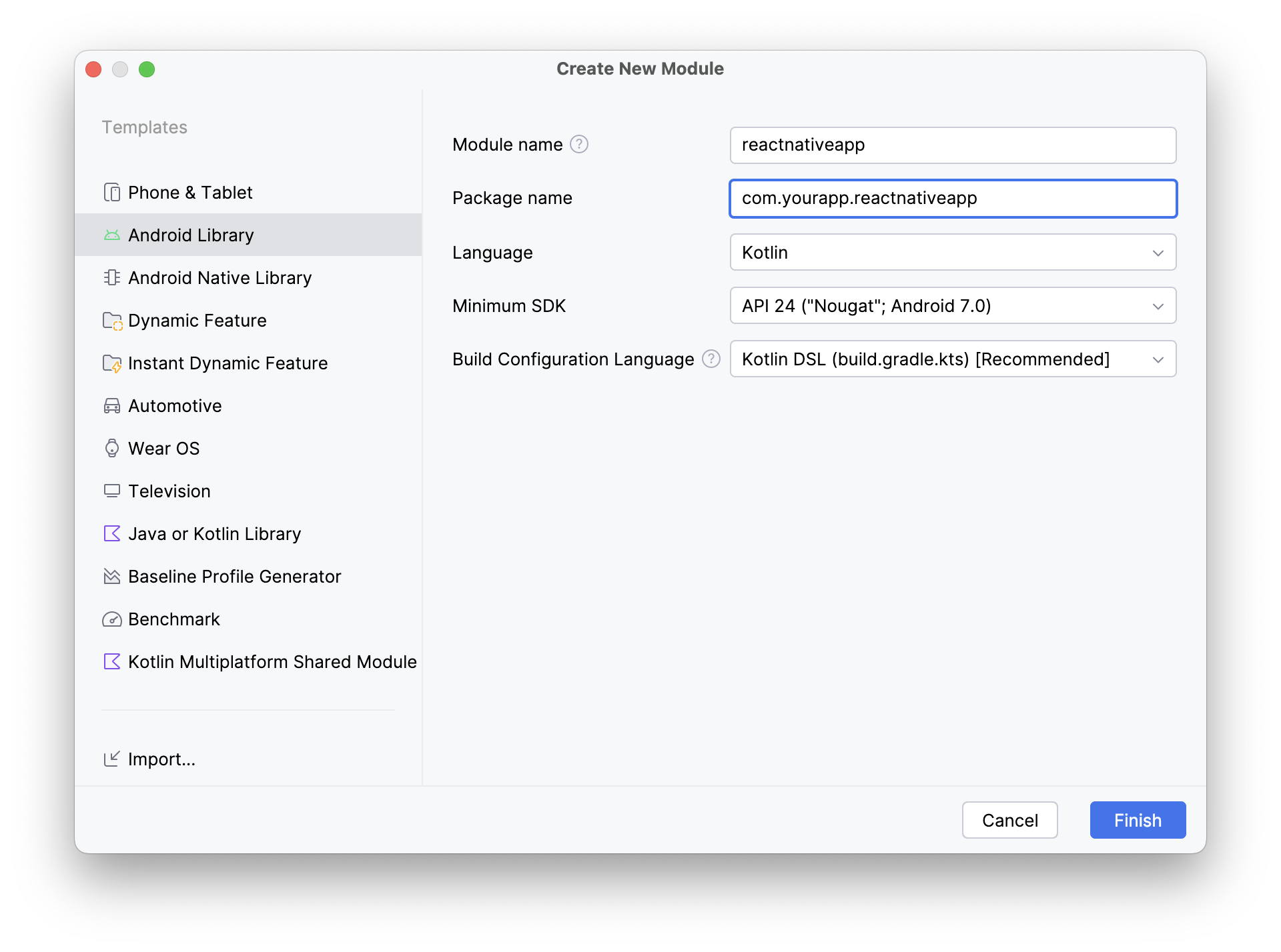 Create Android Library Module